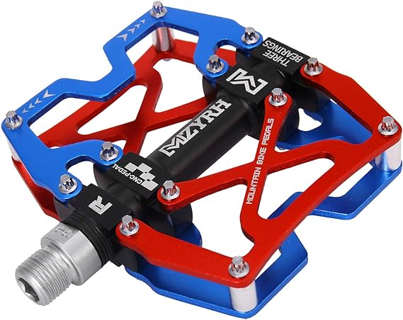 Mountain Bike Pedals, Ultra Strong Colorful CNC Machined 9/16" Cycling Sealed 3 Bearing Pedals