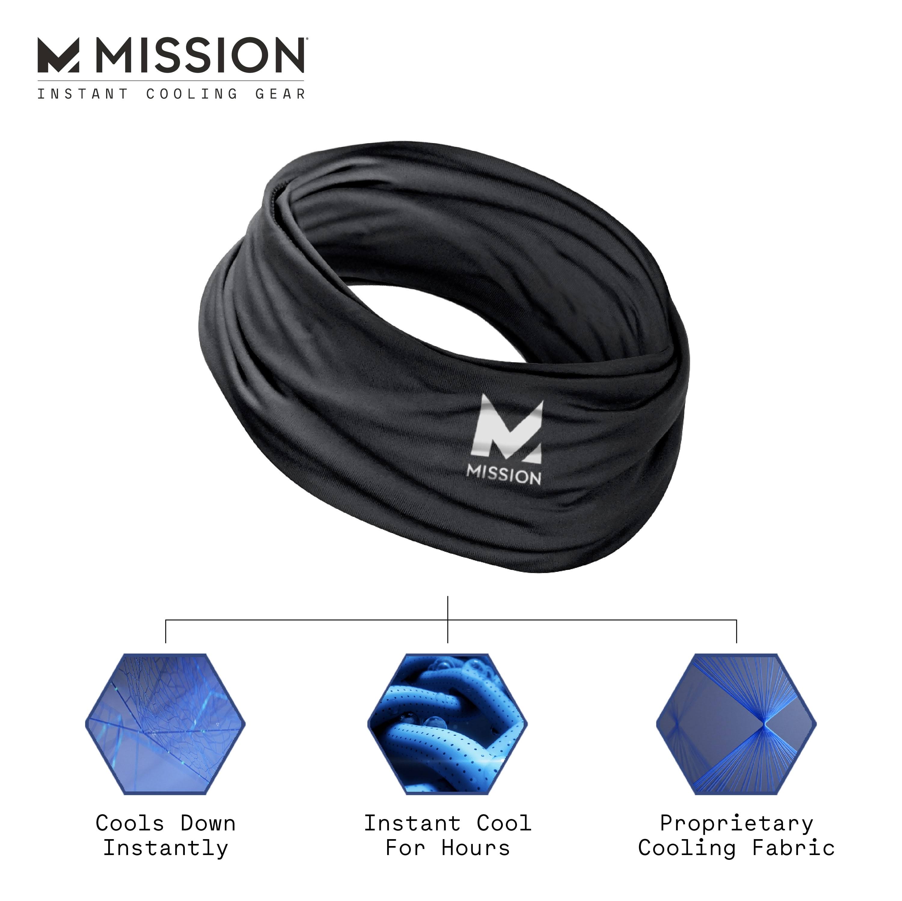 MISSION Cooling Multi-Use Neck Gaiter - Cools Up to 2 Hours - UPF 50 Sun Protection - Machine Washable