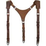 Hide & Groom Hipster Suspender with Adjustable Straps Bourbon Brown