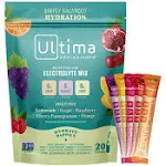 Ultima Replenisher Hydration Electrolyte Packets- 20 Count- Keto & Sugar Free- On the Go Convenience- Feel Replenished, Revitalized- Non-GMO & Vegan Electrolyte Drink Mix- Variety 5 Flavor​