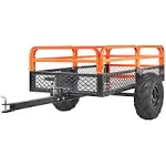 1500 lbs. 15 cu. ft. Steel Havy-Duty ATV Trailer Dump Cart, Garden Cart Garden Utility Trailer with Removable Sides