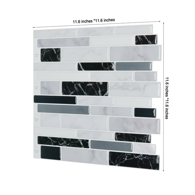 LongKing Cloub Marble Ⅱ 12 in. x 12 in. Peel and Stick Wall Tile Backsplash (10-Pack)