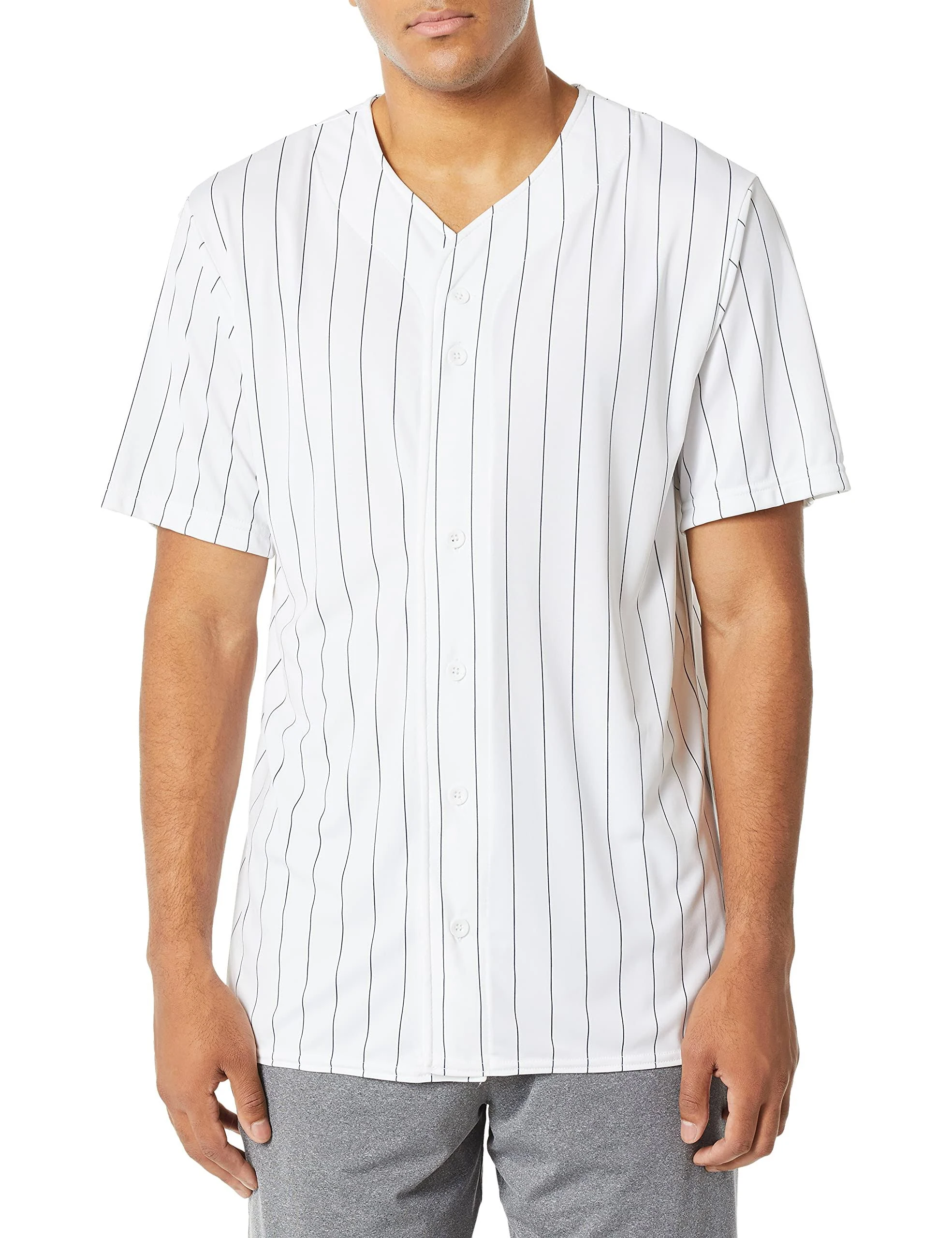 Augusta Sportswear Youth Pinstripe Full-Button Jersey