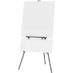 Quartet Easel, Aluminum, Heavy-Duty, Telescoping, 66" Max. Height, Supports 45 Lbs, Black (56EX)