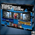 Reversible Wrestling Action Figure Backdrop Dioramas For WWE & AEW Wrestling Action Figures