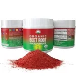 Organic Beet Root Powder - Ultra High Purity Super Food Beets Juice Powder. 100% Pure Organic Nitric Oxide Boosting Beetroot Supplement. Keto, Paleo, Vegan Organic Reds Superfood Rich in Polyphenols