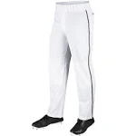 Champro MVP Open Bottom Youth Baseball Pant with Braid, White/Black / L