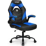 Neo Chair N-gen Comfortable Flip-Up Armrest Computer Gaming Chair with Swivel Wheels Adjustable, Blue