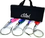 High Speed Tournament Wahoo Trolling Lure Set + Bag & Cable Rigged