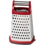 KitchenAid Gourmet Stainless Steel Box Grater, Red