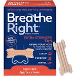 Breathe Right Drug Free Extra Strength Tan Nasal Strips (1.6 oz, 44 ct)