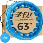 Infinity Weighted Hula Fit Hoop for Adult Weight Loss, 2 in 1 Smart Fitness Exercise Hoop for Women Abs Workout, Fit on Form 24/28/32 Detachable Knots