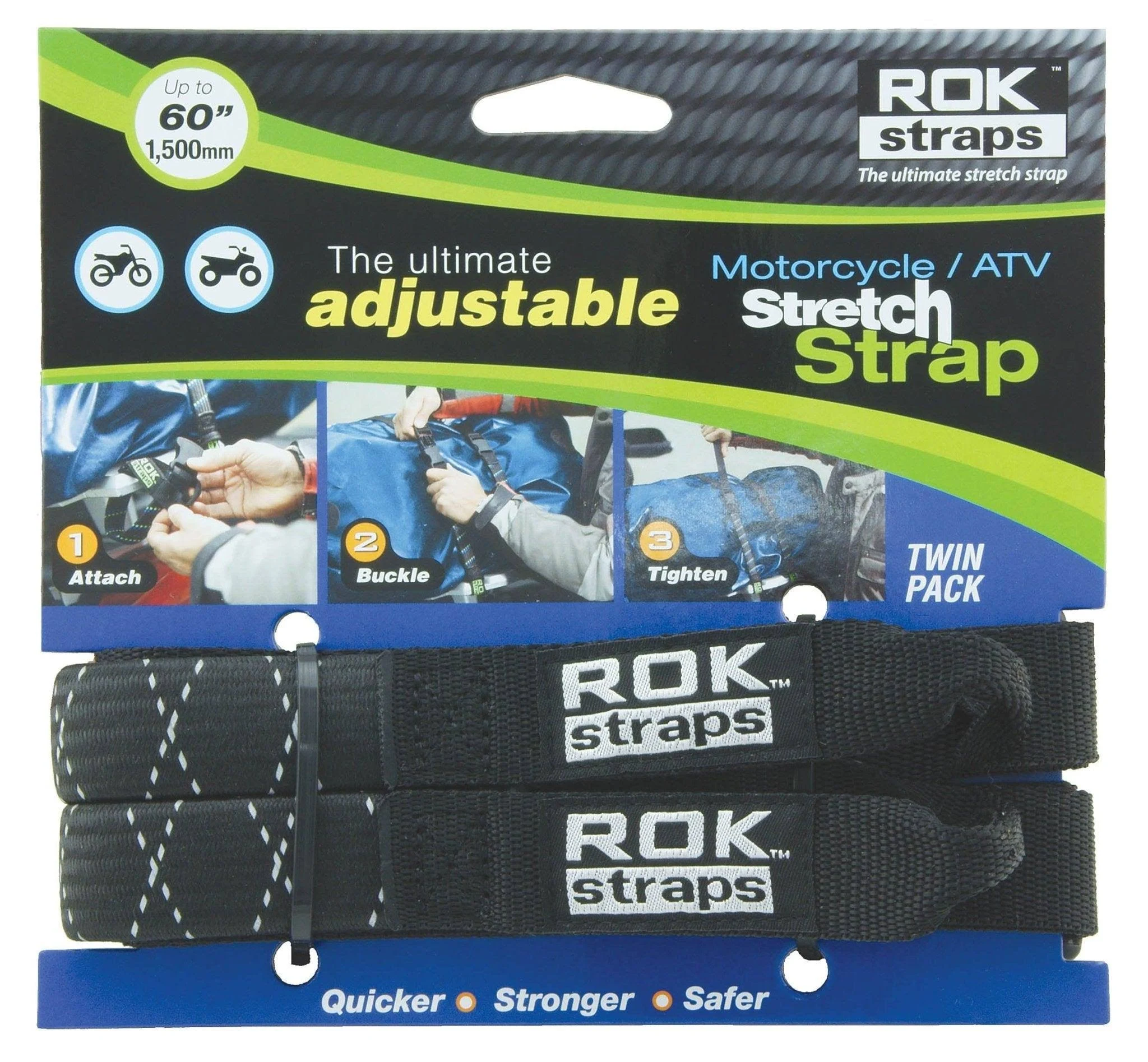 Rok Straps Motorcycle/ATV Adjustable Stretch Strap