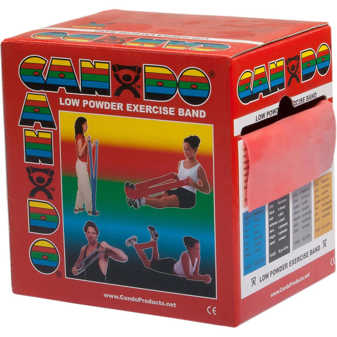 Cando Exercise Band, Low Powder, Black - X-Heavy Resistance