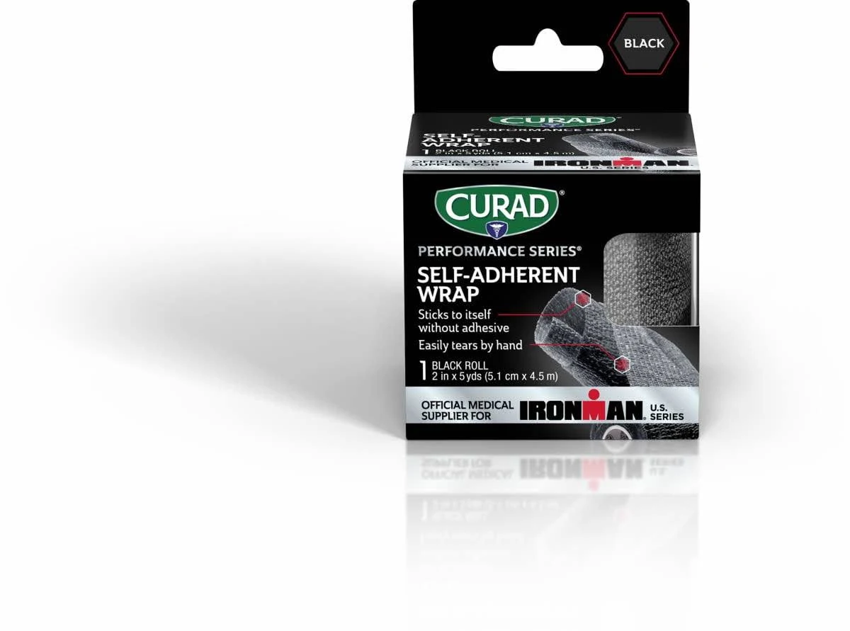 Curad Performance Series Ironman Self-Adherent Wrap, Black, 3" x 5 yds