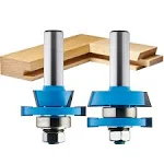 Rockler 2-pc. Rail and Stile Shaker Cutter Router Bit Set - 1/2" Shank