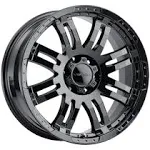 Vision Warrior 375 Wheel 16x8 5x135 Gloss Black Machined Face 0mm