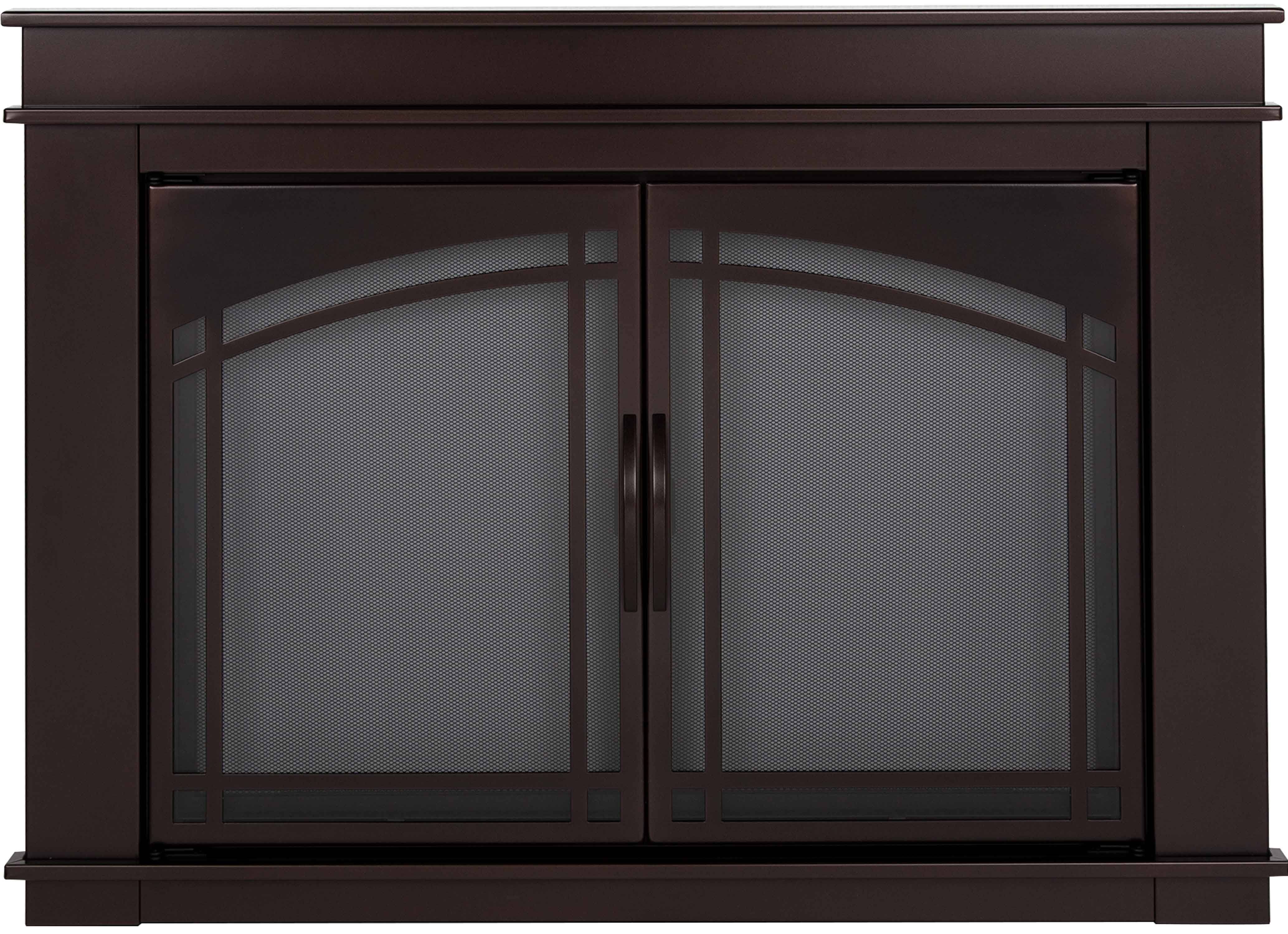 Pleasant Hearth FN-5700 Fenwick Fireplace Glass Door, Oil Rubbed Bronze, Small