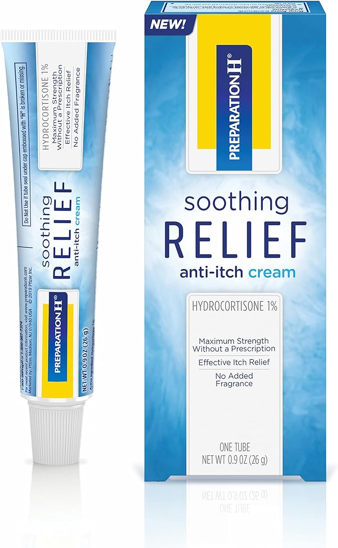 Preparation H Soothing Relief Anti-Itch Cream with Hydrocortisone - 0.9 oz