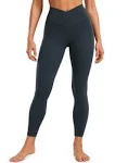 CRZ Yoga V Cross Waist Leggings 25" / True Navy / XXS