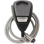 Astatic - 636LSE Noise Canceling 4-Pin CB Microphone, Silver Edition