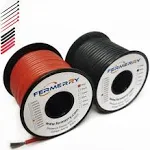 Fermerry 22 AWG Stranded Wire Red and Black 100Ft each 22 Gauge Electrical Hook