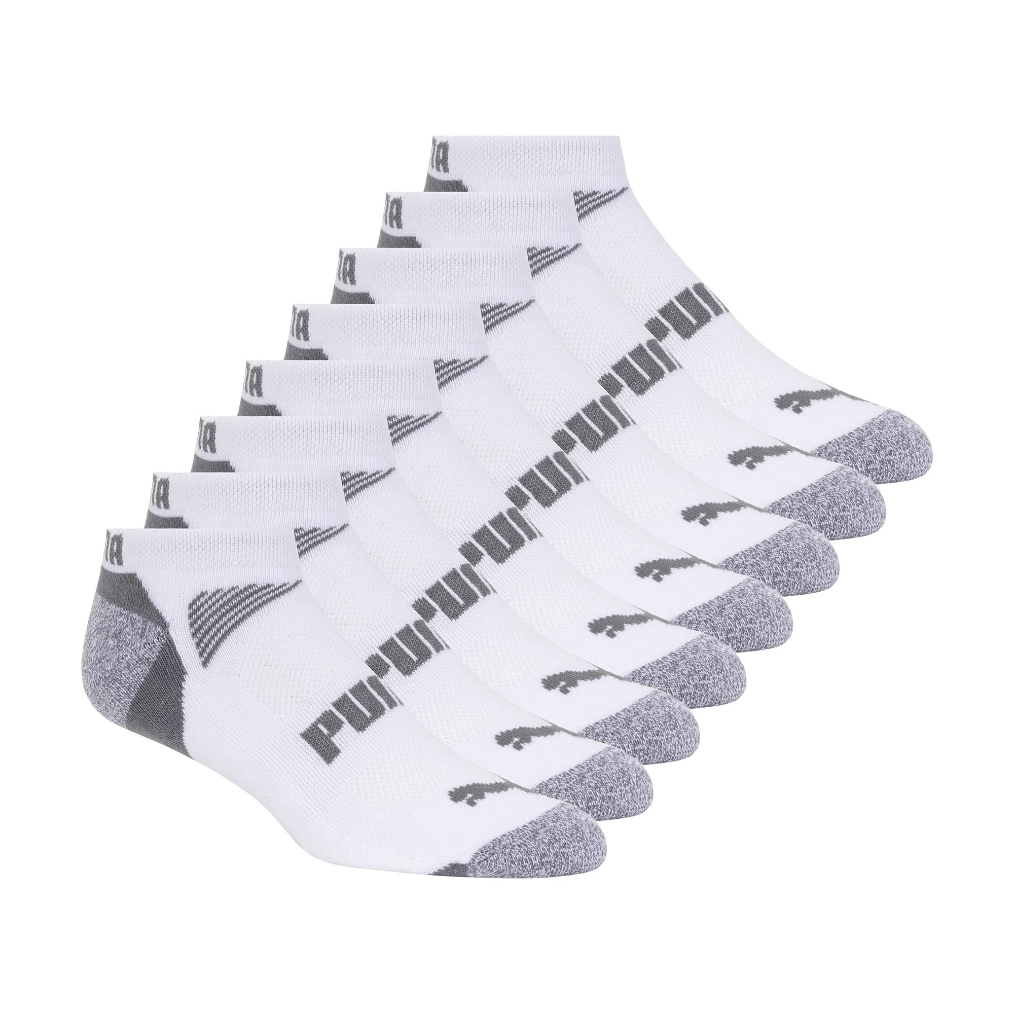 Puma Men's No Show Sock, 8-Pair Color: Black, Men's Size: Extended