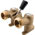 Kingston Brass KF1000 1/2" Sweat Inlet x 3/4" Hose Thread, Dual Outlet Washing ...