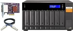 QNAP TL-D800S 8 Bay SATA 6Gbps JBOD Storage Enclosure. PCIe SATA Interface Card (QXP-800eS-A1164) Included