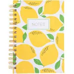 Graphique Designer Notebooks - Lemons - Spiral Bound Writing Journals for Offices, Schools, Classrooms, and More - Hard Cover with 160 Ruled Pages (6.25" x 8.25")