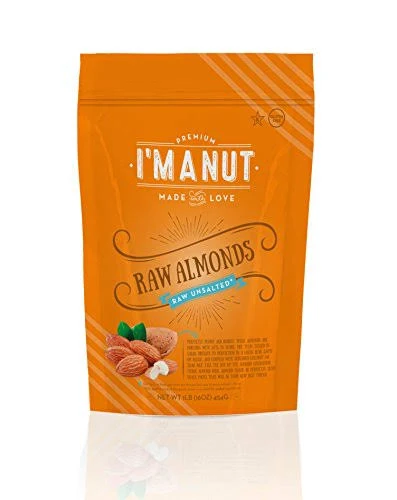 Raw Almond 16 oz (1 lb) | Natural | Whole | Batch Tested Gluten & Peanut Free | No PPO | Non-GMO | No Herbicide | Healthy Protein boost | Premium Quality | Try the difference!!