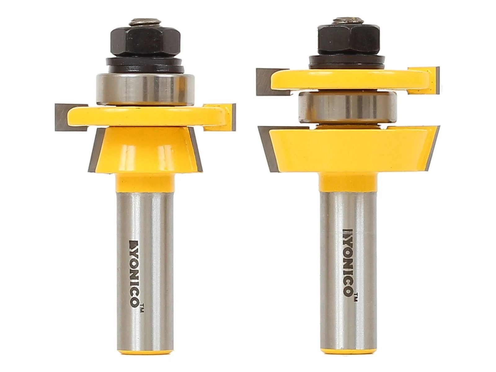 Shaker 2 Bit Rail and Stile Router Bit Set - 1/2&#034; Shank - Yonico 12249