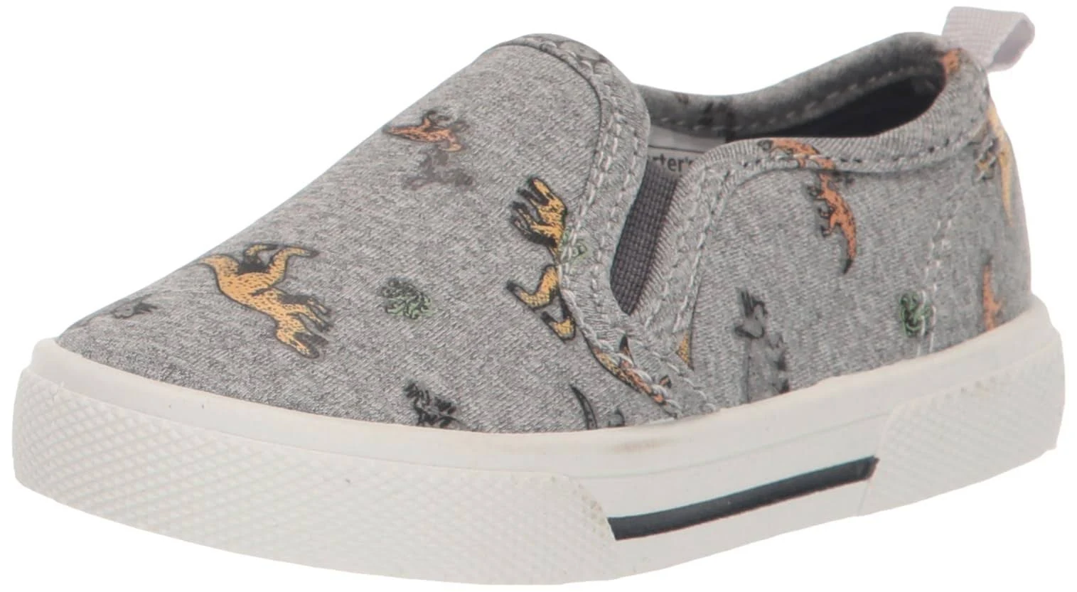 Carter's Toddler Boys Dinosaur Slip-On Sneakers 11 Grey