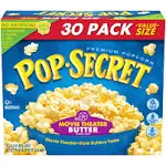 Pop Secret Microwave Popcorn, Movie Theater Butter, 3 oz Bags, 30/Carton