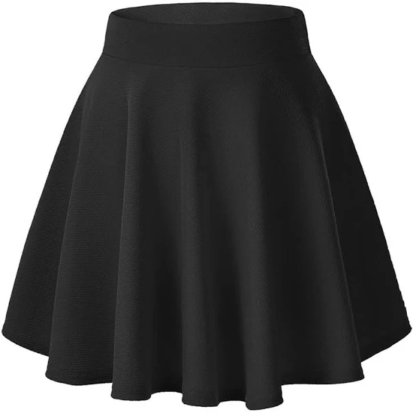 Urban CoCo Women&#039;s Basic Versatile Stretchy Flared Casual Mini Skater Skirt