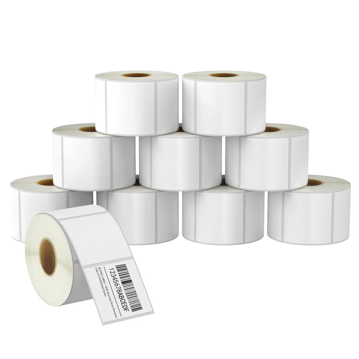 BETCKEY - 2.25" x 2" (57 mm x 51 mm) UPC Barcode & Address Labels Compatible with Zebra & Rollo Label Printer,Premium Adhesive & Perforated [10 Rolls, 7000 Labels]