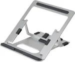 Aluminum Portable Laptop Stand Pout Eyes 3 Angle Silver