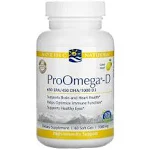 Nordic Naturals ProOmega-D Softgels, 1280 mg, Lemon, EPA & DHA, 90 Ct