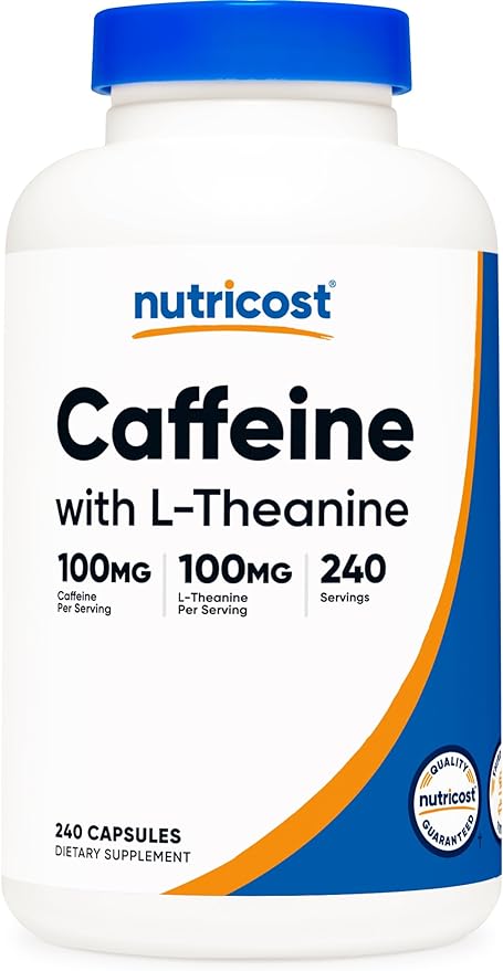 Nutricost Caffeine + L-Theanine Capsules