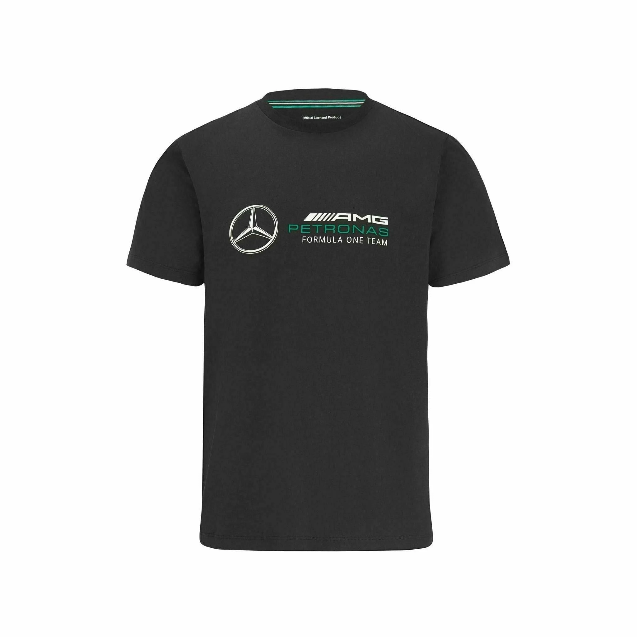 Mercedes-AMG Petronas F1 Unisex Large Logo T-Shirt (Gray, S)