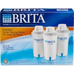 Brita Standard Water Filter Replacements, BPA Free, Reduces Chlorine, and Mercury, 3 Pack