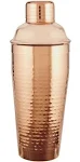 Twine Hammered Copper Cocktail Shaker Stainless Steel Cobbler Shaker 25 Oz New