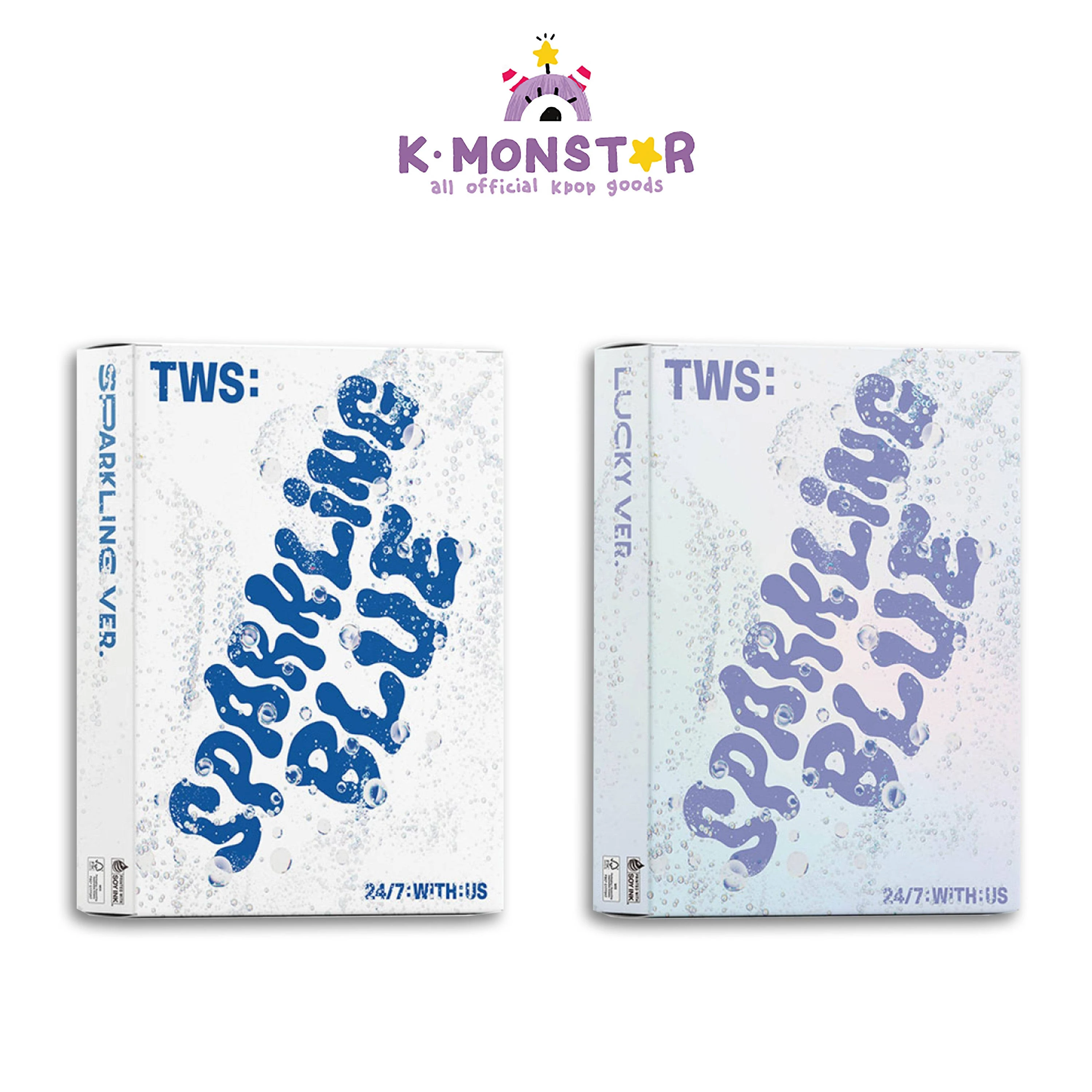 TWS - Sparkling Blue (1st Mini Album) CD+Photobook+S<wbr/>tickers+Polaro<wbr/>id+Photocard