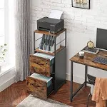 VASAGLE Filing Cabinet for Home Office, File Cabinet with 2 Drawers, Open She...