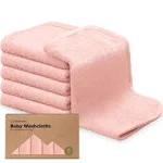 KeaBabies Deluxe Baby Washcloths (Blush Pink)