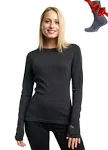 Merino.tech Merino Wool Base Layer Women 100% Merino Wool Midweight, Lightweight Long Sleeve Thermal Shirt + Wool Socks