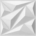 Art3dwallpanels 33 Pack 3D Wall Panel Diamond for Interior Wall Décor, PVC Flower Textured Wall Panels for Living Room Lobby Bedroom Hotel Office, Bla