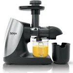 Ninja JC100 Cold Press Juicer Pro - Powerful Slow Juicer with Total Pulp Control - Cloud Silver