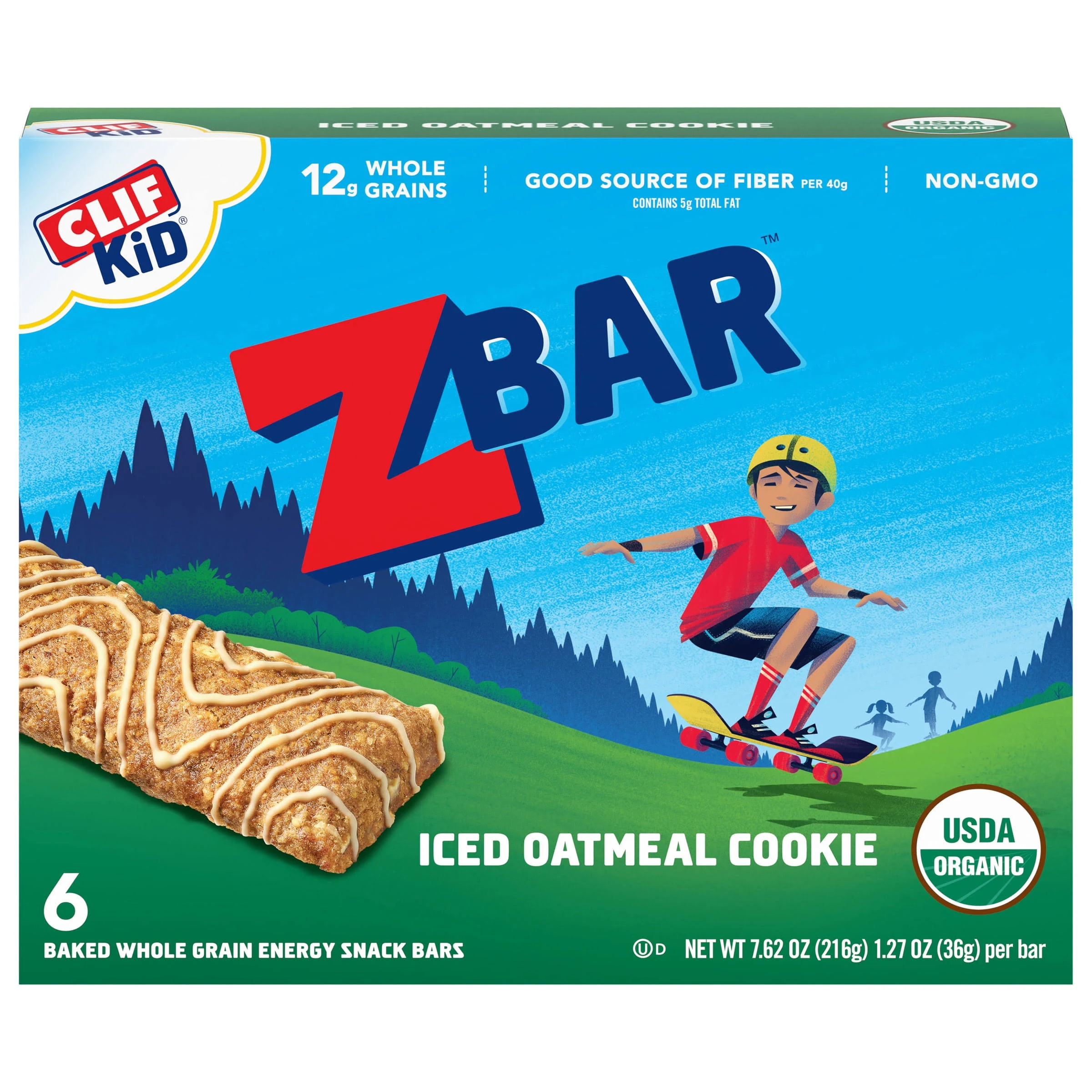 CLIF Kid ZBAR Organic Iced Oatmeal Cookie Snack Bars