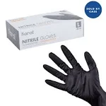 Karat Nitrile Powder-Free Gloves (Black) - Case of 1000 (Large) Large, Black 